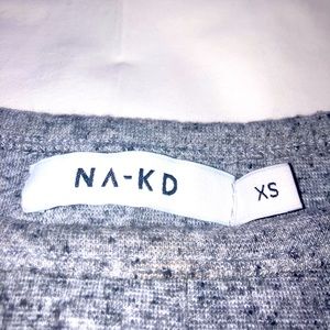 NAKD fashion grey top with cutout - size XS